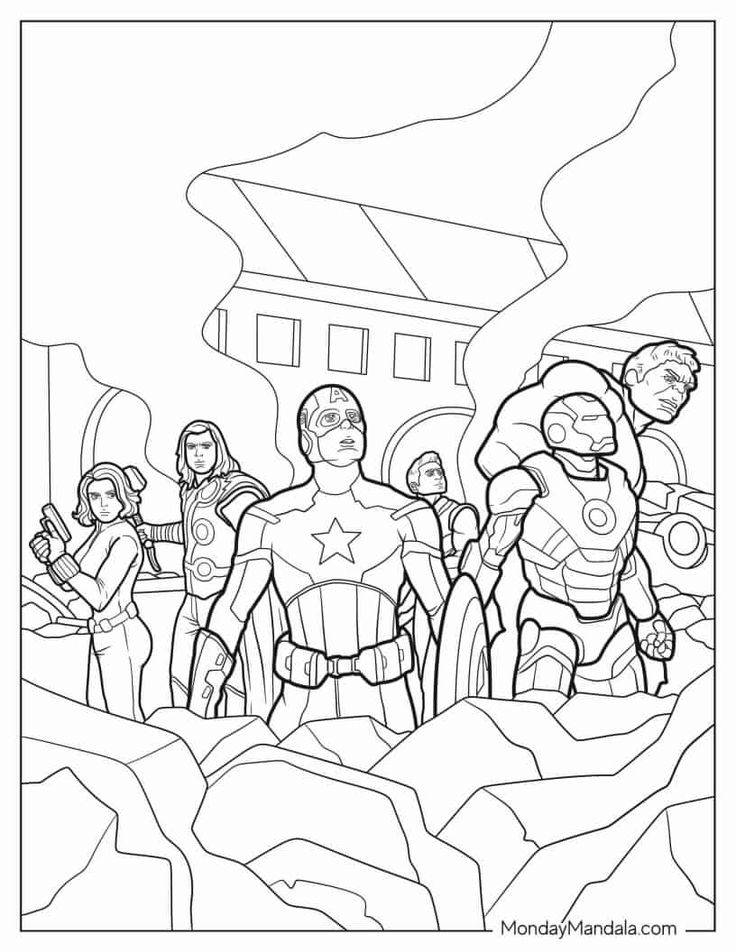 32 Avengers Halloween Coloring Pages Printable 20