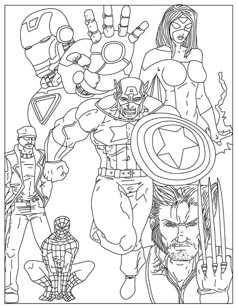 32 Avengers Halloween Coloring Pages Printable 3