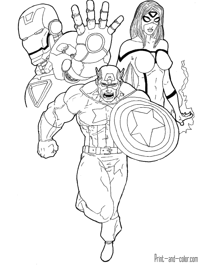 32 Avengers Halloween Coloring Pages Printable 7