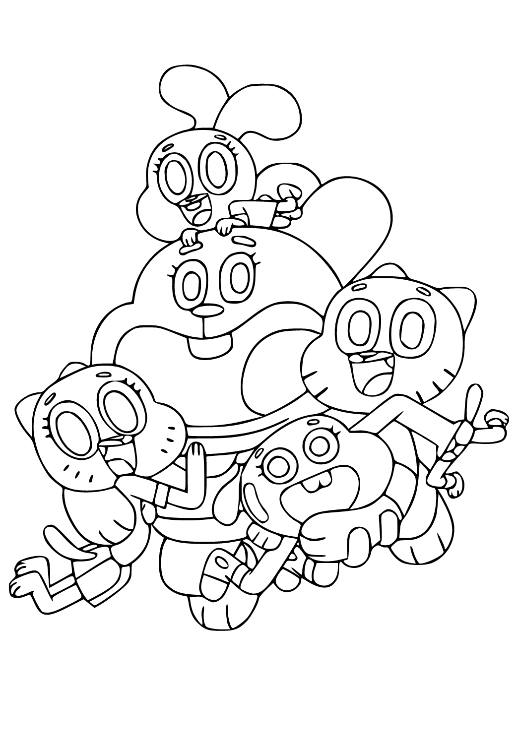 32 Cartoon Characters Coloring Pages Printable 31