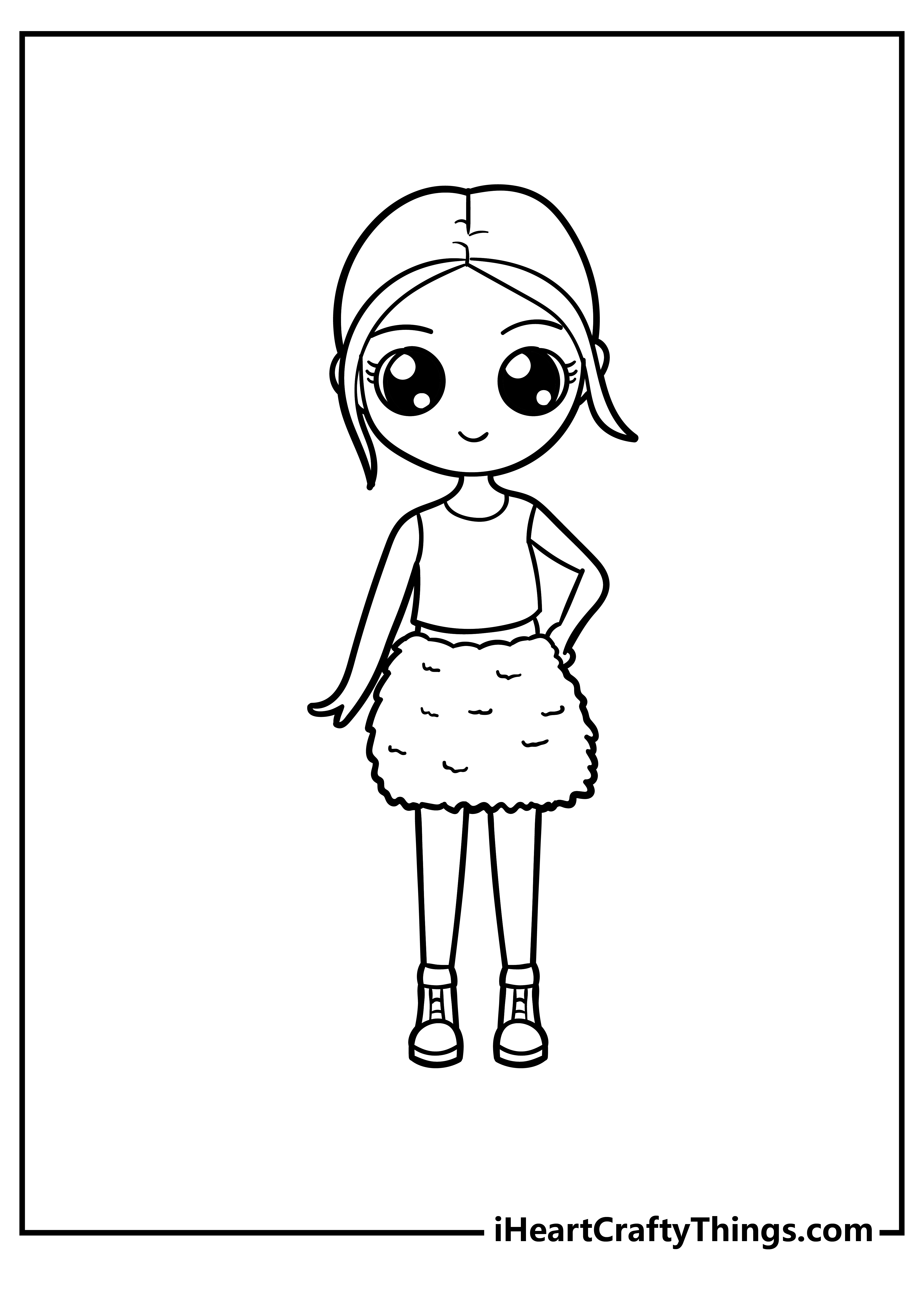 32 Easy Girly Coloring Pages Printable 12