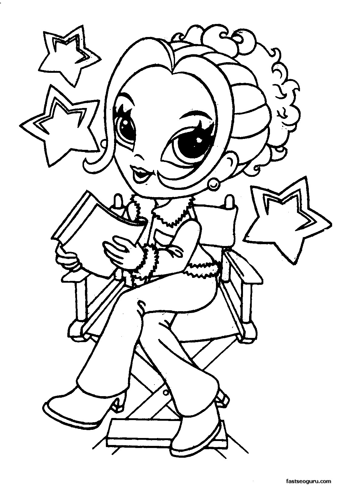 32 Easy Girly Coloring Pages Printable 4