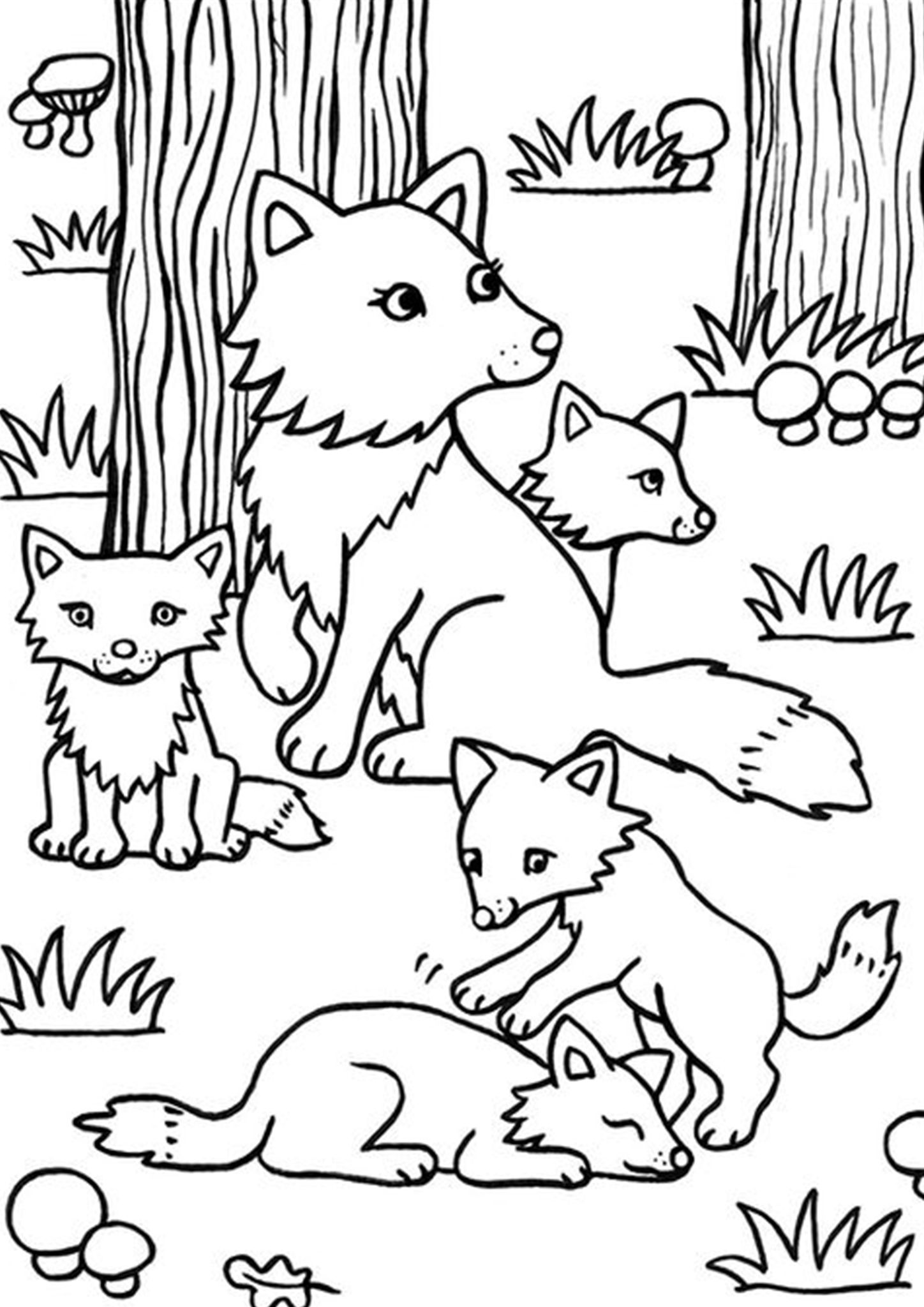 32 Fox Animal Coloring Pages Printable 10