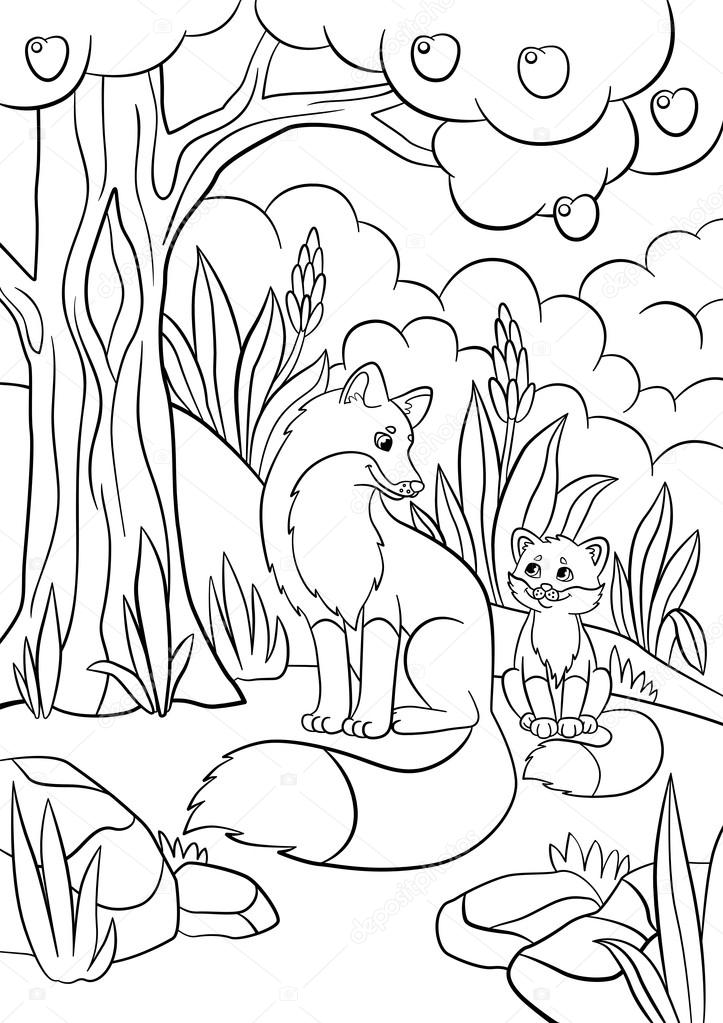 32 Fox Animal Coloring Pages Printable 12