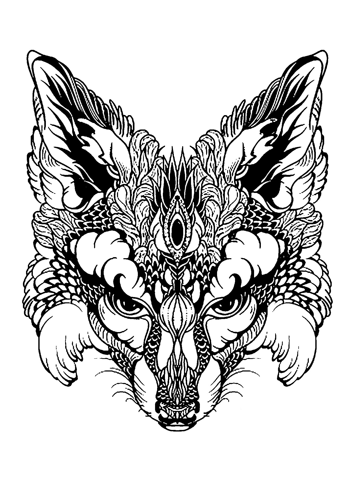 32 Fox Animal Coloring Pages Printable 13