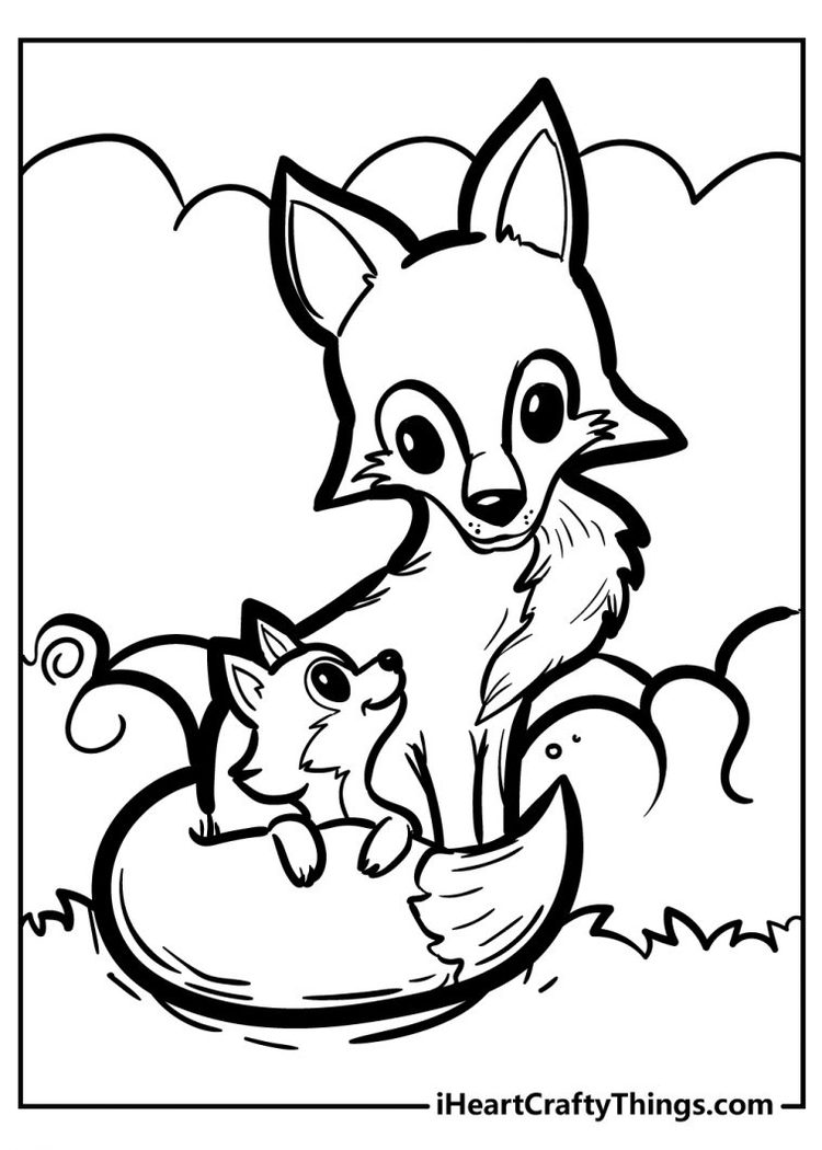 32 Fox Animal Coloring Pages Printable 16