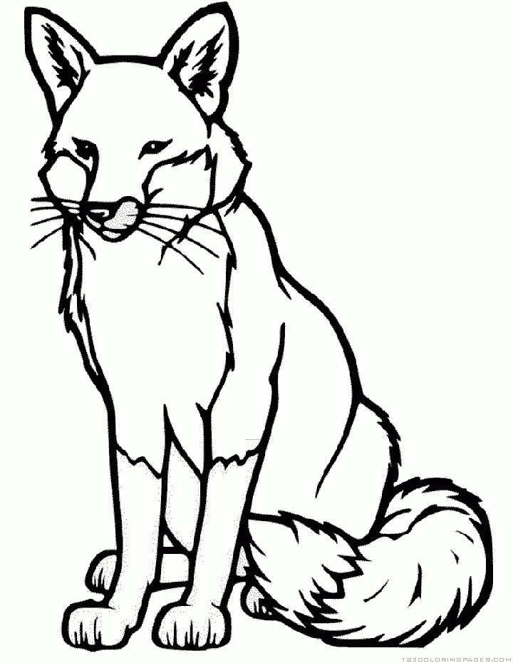 32 Fox Animal Coloring Pages Printable 17