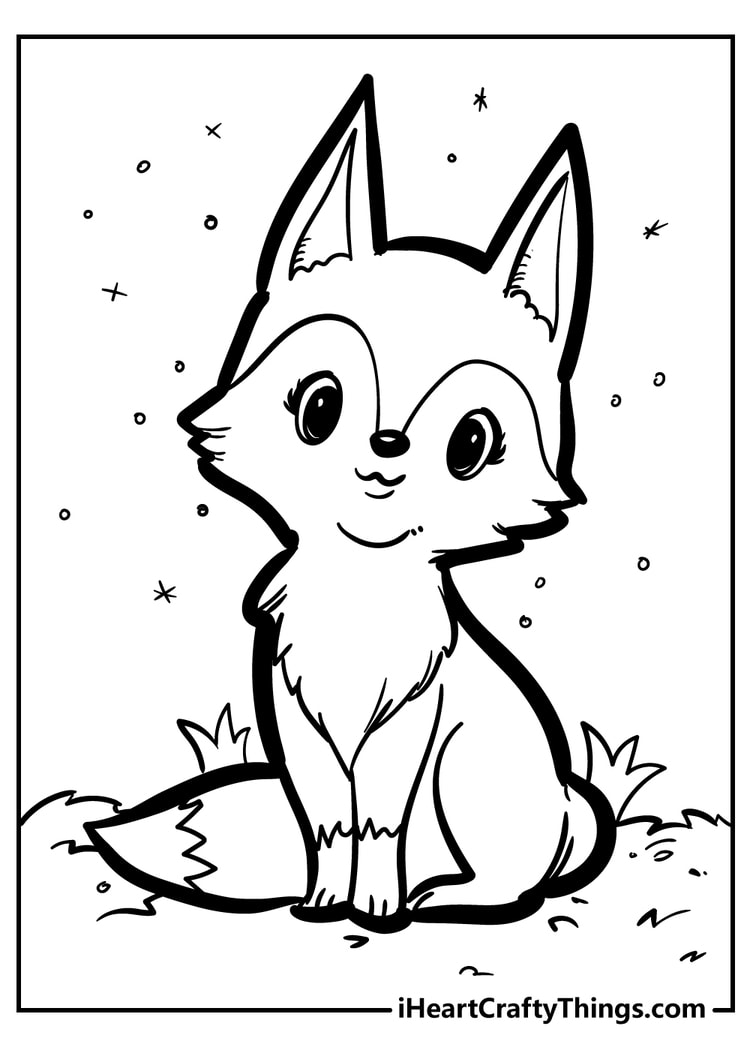 32 Fox Animal Coloring Pages Printable 25