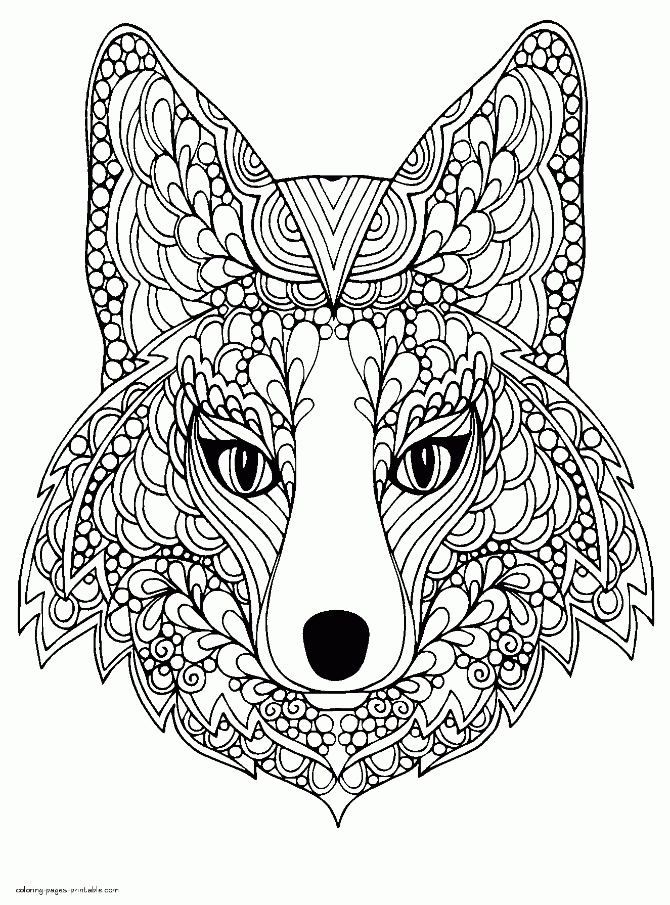 32 Fox Animal Coloring Pages Printable 8