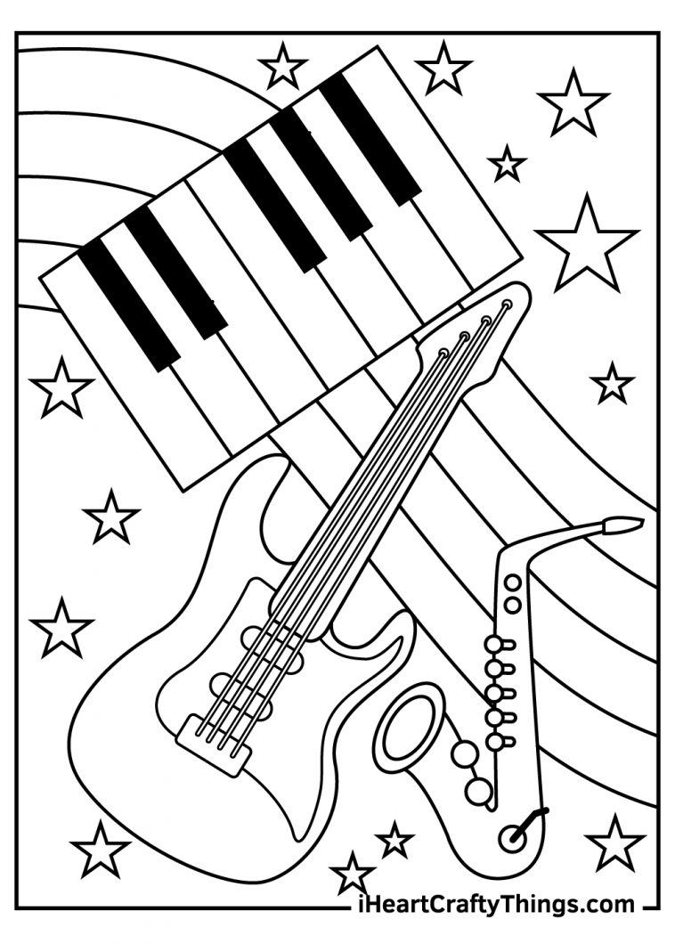 32 Kindergarten Music Coloring Pages Printable 1