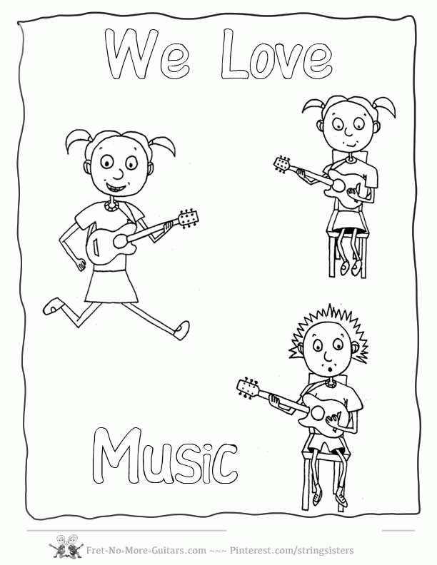 32 Kindergarten Music Coloring Pages Printable 22