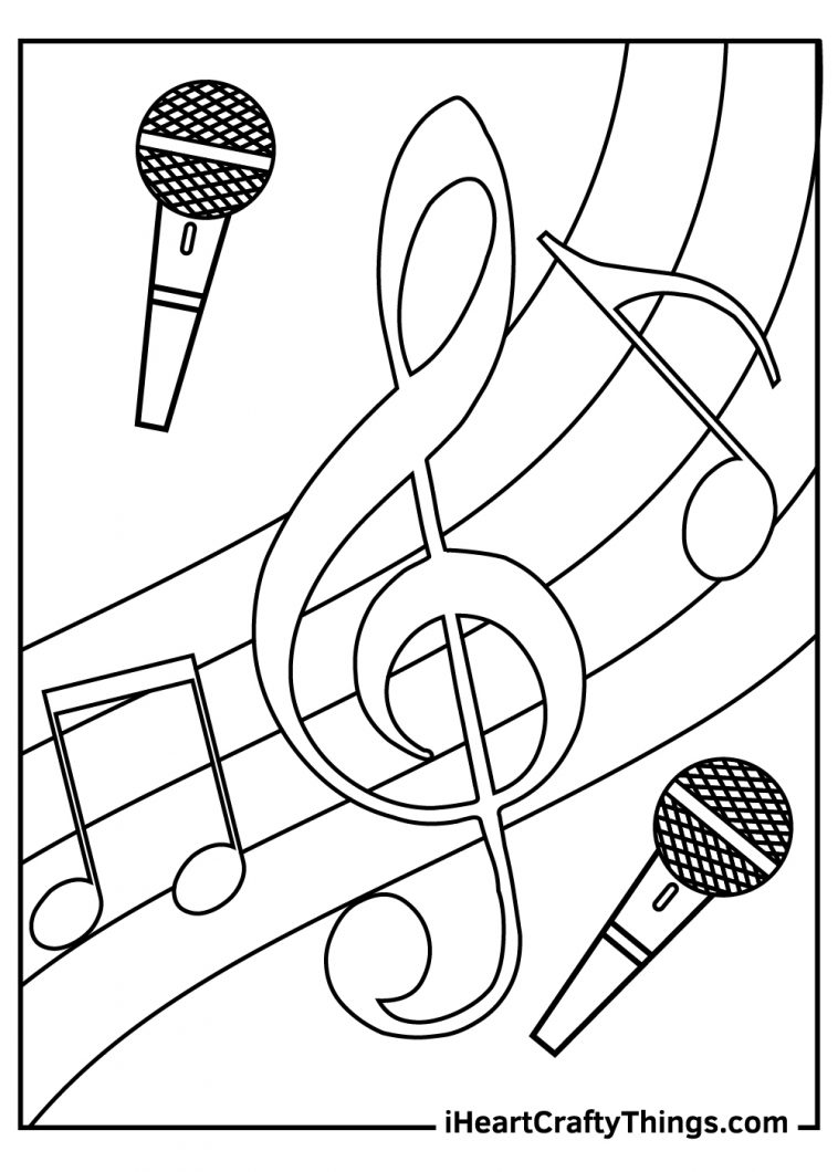 32 Kindergarten Music Coloring Pages Printable 25