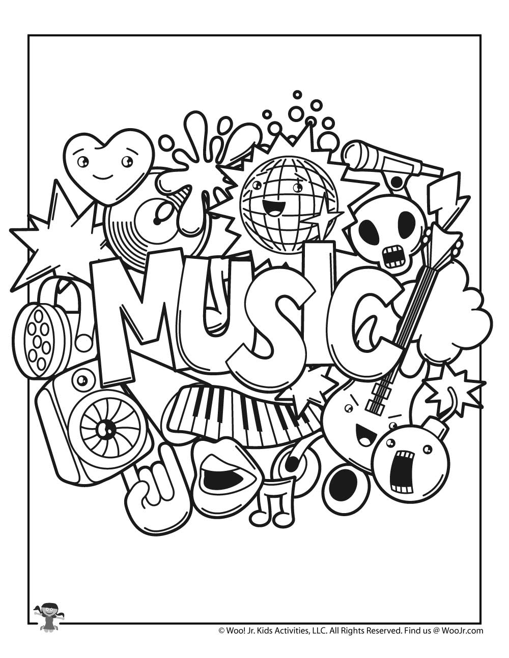 32 Kindergarten Music Coloring Pages Printable 28