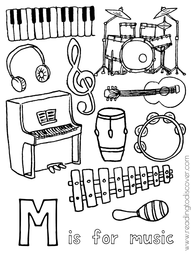 32 Kindergarten Music Coloring Pages Printable 4