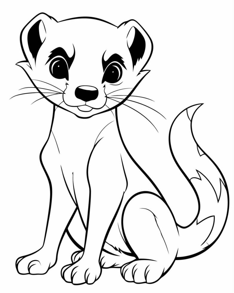 32 Playful Ferrets Coloring Pages Printable 28