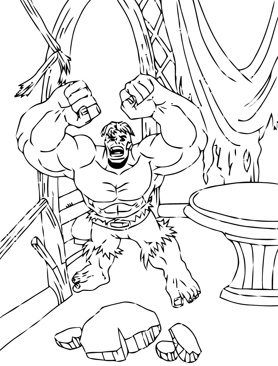 32 Powerful Hulk Coloring Pages Printable 10