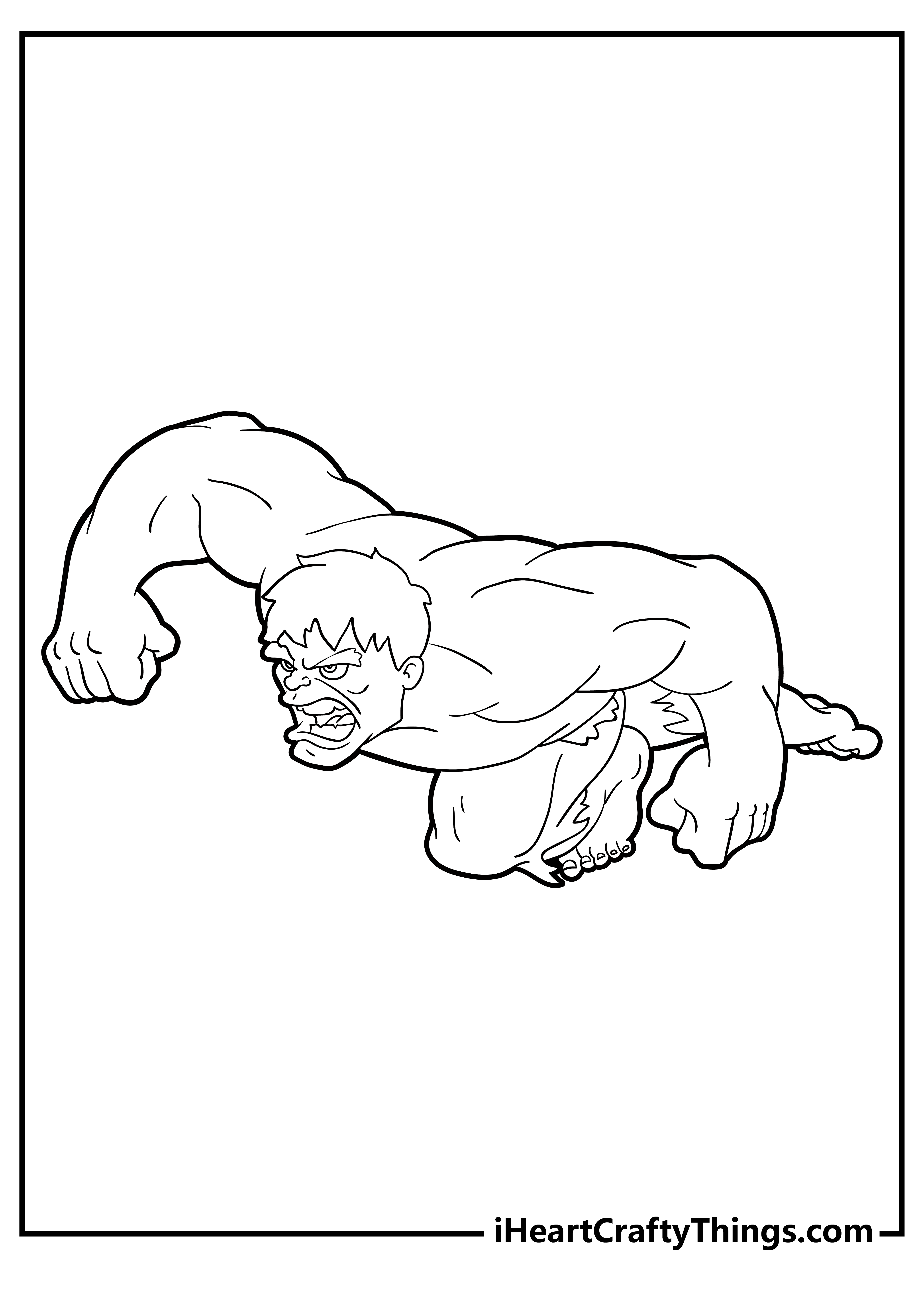 32 Powerful Hulk Coloring Pages Printable 20