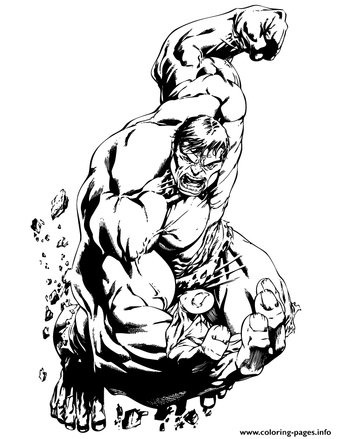 32 Powerful Hulk Coloring Pages Printable 23