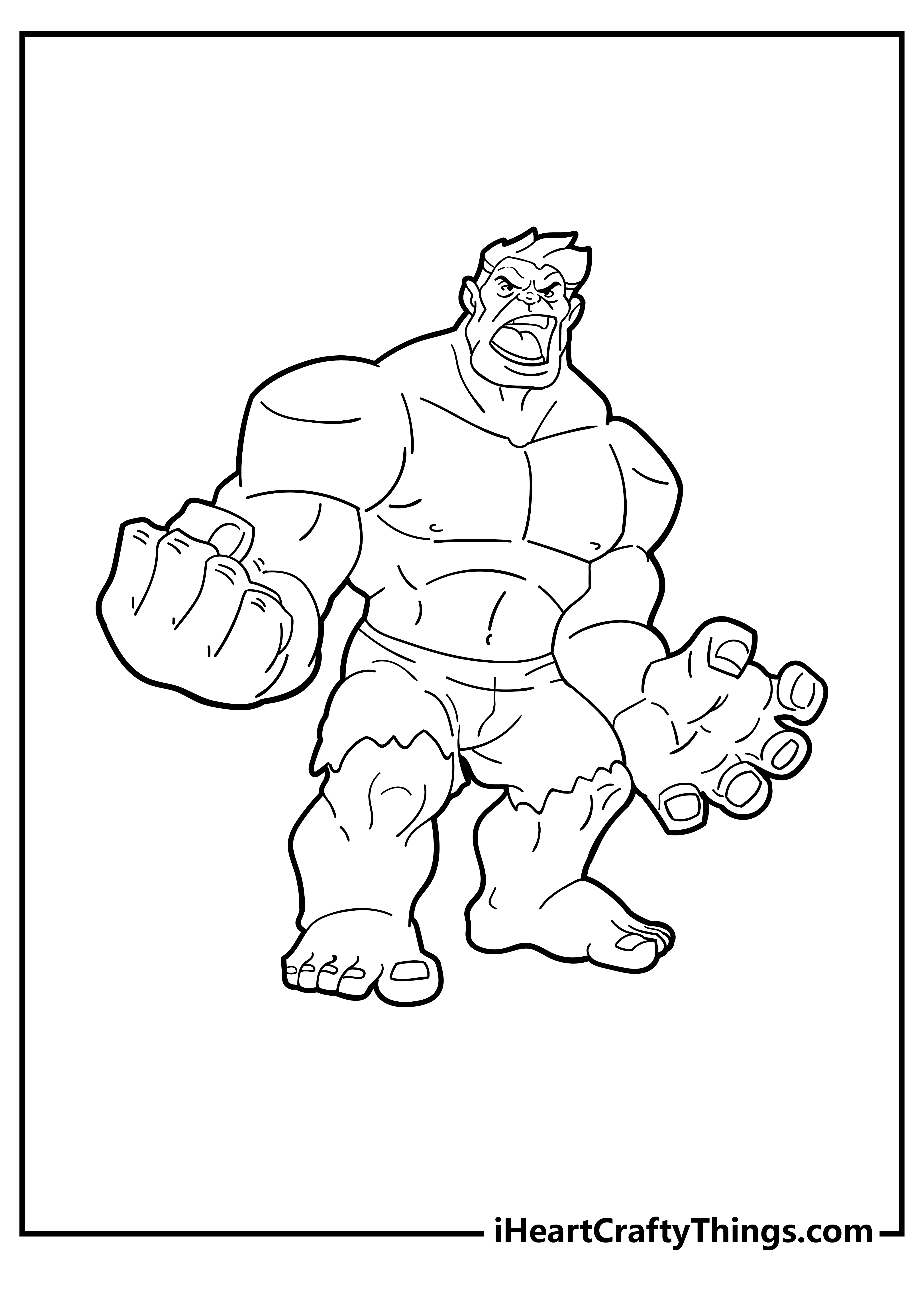 32 Powerful Hulk Coloring Pages Printable 26