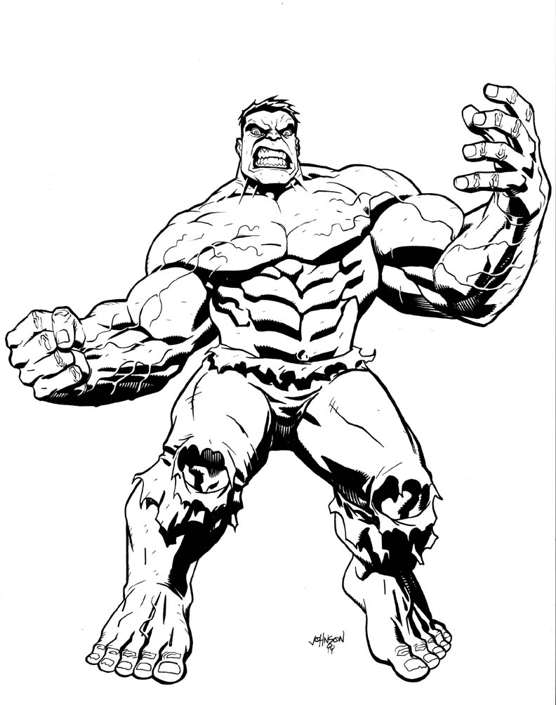 32 Powerful Hulk Coloring Pages Printable 29