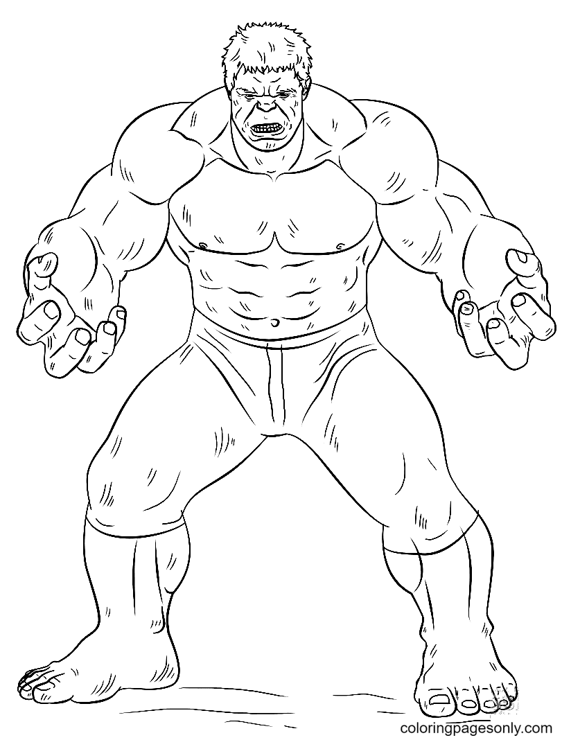 32 Powerful Hulk Coloring Pages Printable 34