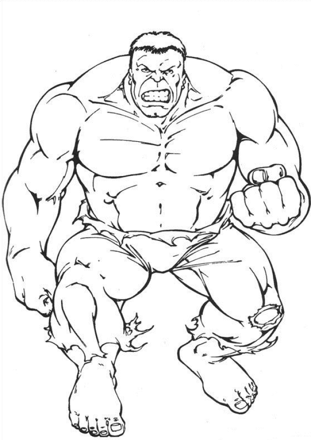 32 Powerful Hulk Coloring Pages Printable 35