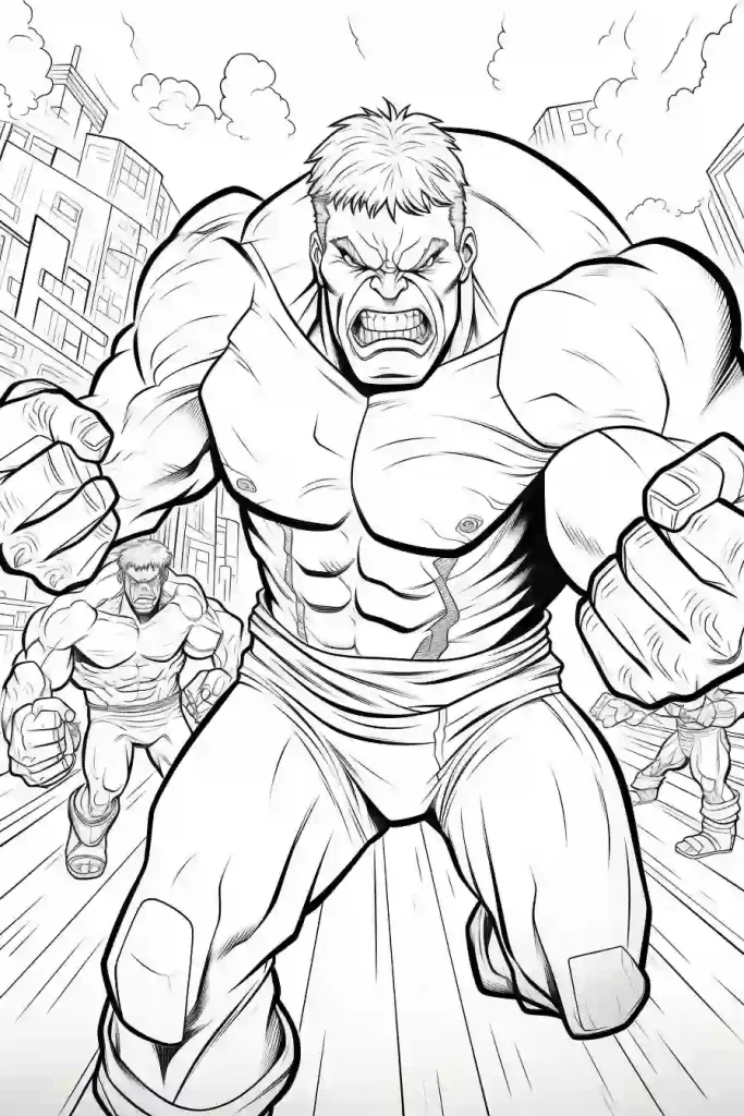 32 Powerful Hulk Coloring Pages Printable 6