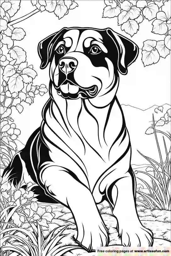 32 Rottweiler Coloring Pages Printable 21