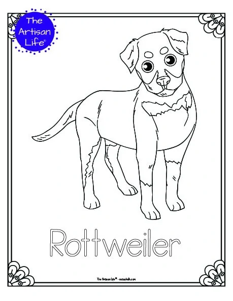 32 Rottweiler Coloring Pages Printable 28