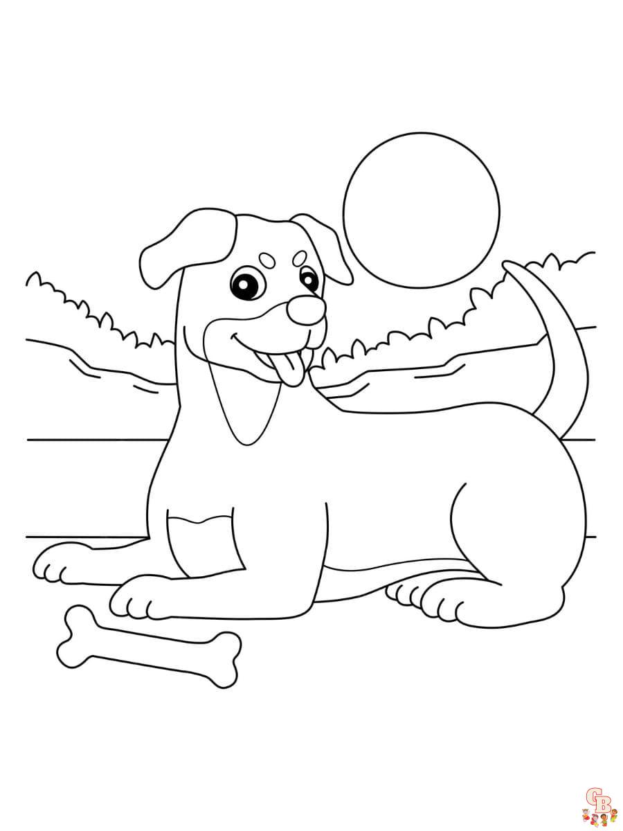 32 Rottweiler Coloring Pages Printable 4