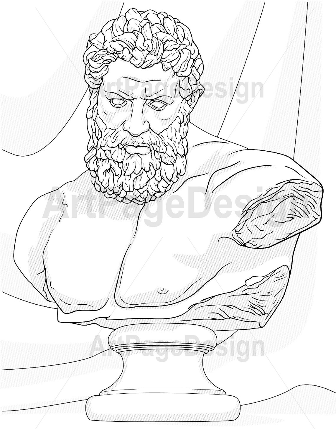 33 Artistic Sculptures Coloring Pages Printable 5