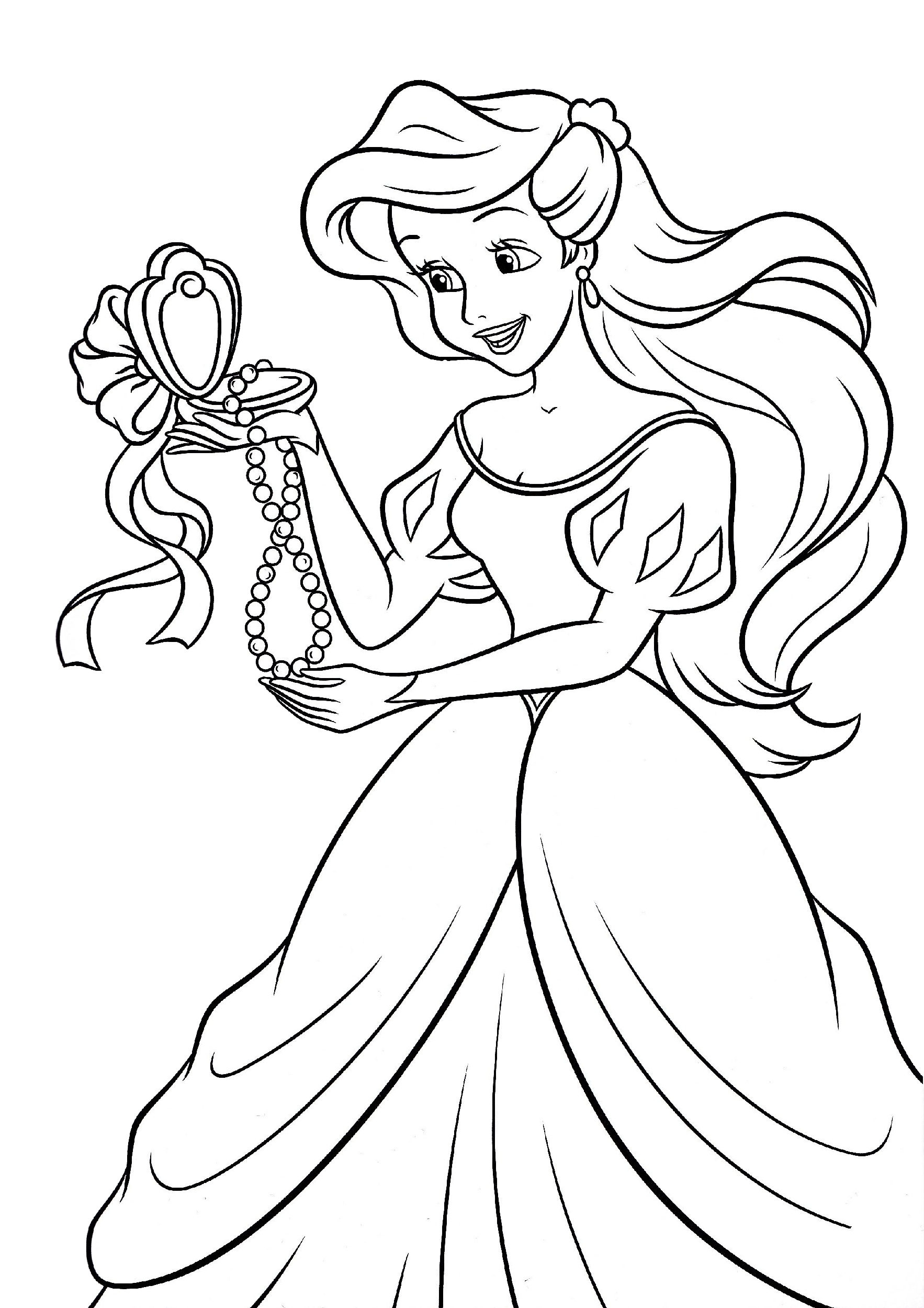 33 Beautiful Mermaid Coloring Pages Ariel Printable 1