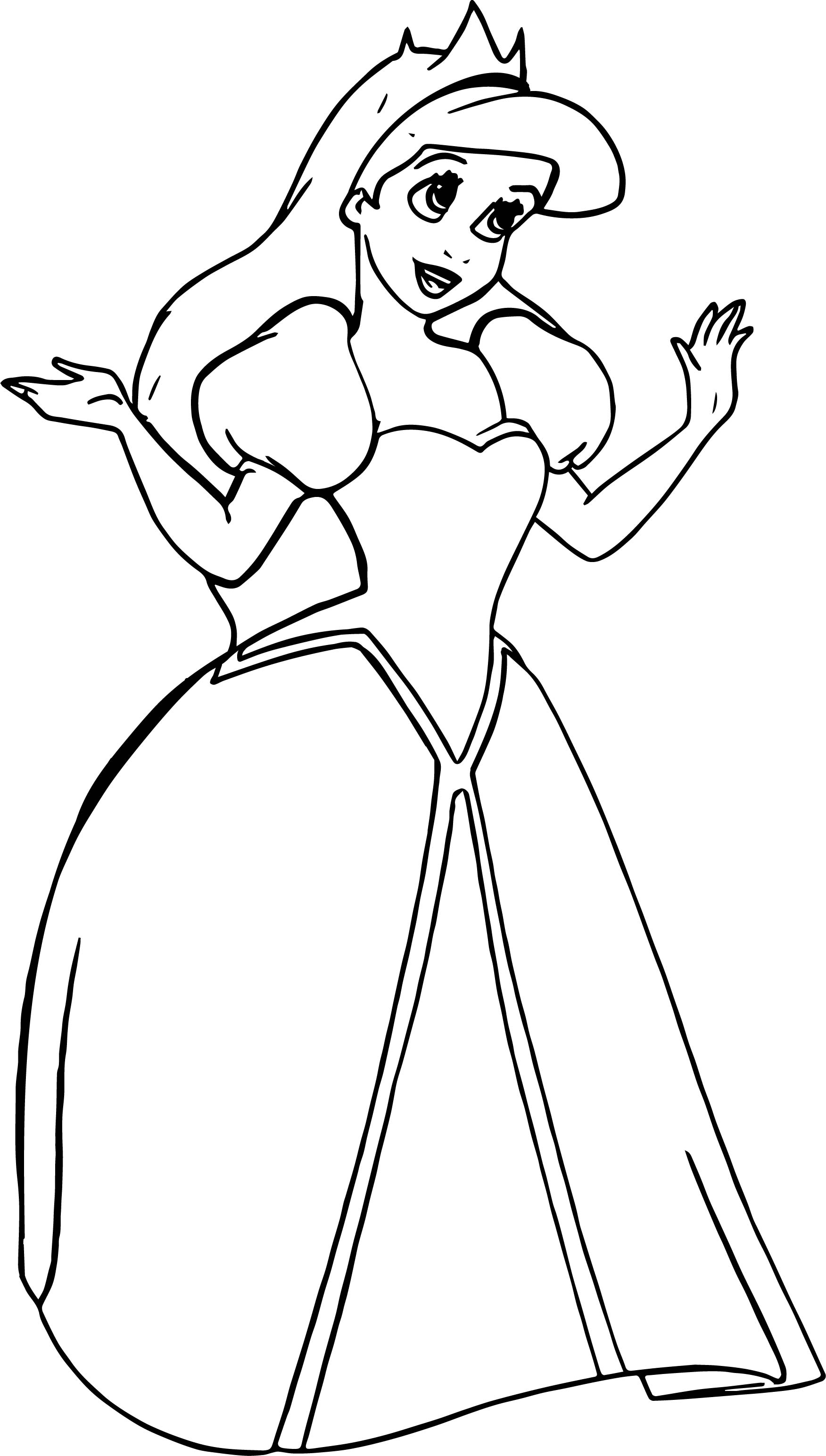 33 Beautiful Mermaid Coloring Pages Ariel Printable 10