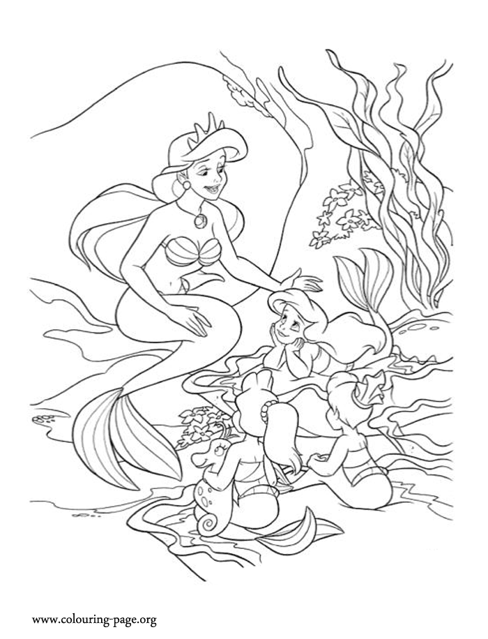 33 Beautiful Mermaid Coloring Pages Ariel Printable 18