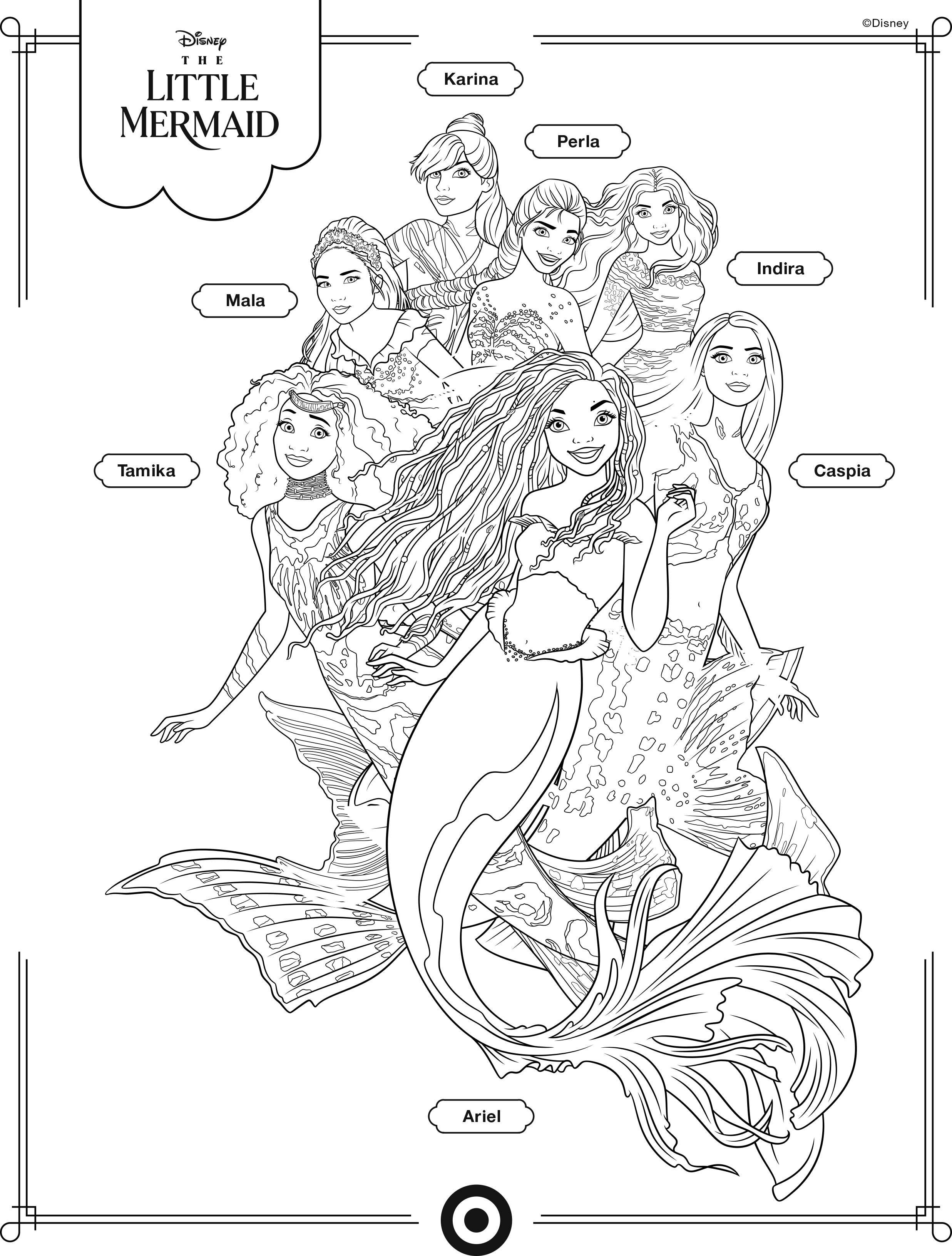 33 Beautiful Mermaid Coloring Pages Ariel Printable 22