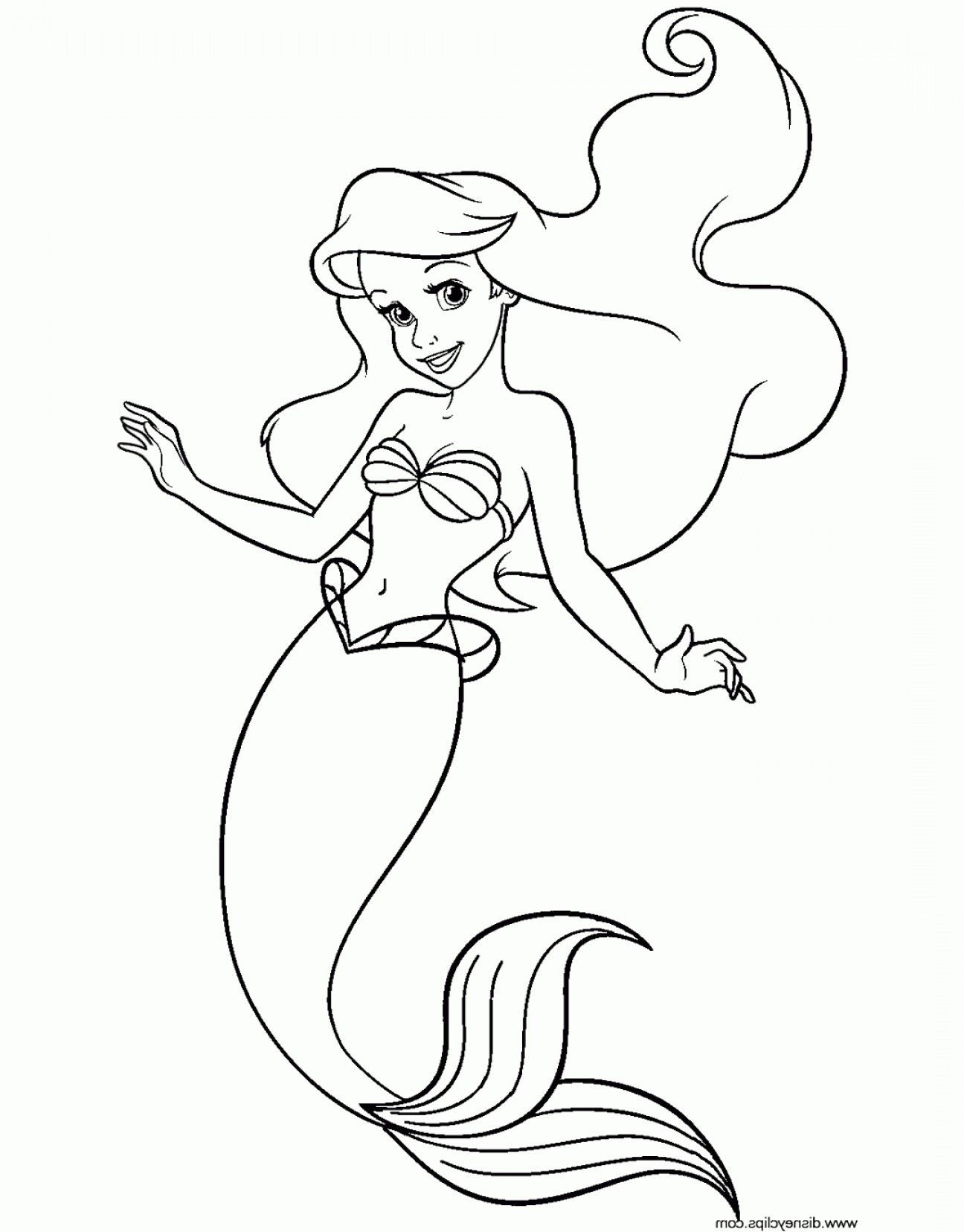 33 Beautiful Mermaid Coloring Pages Ariel Printable 23