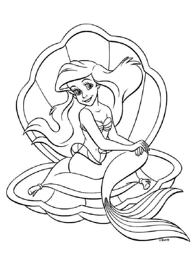 33 Beautiful Mermaid Coloring Pages Ariel Printable 31