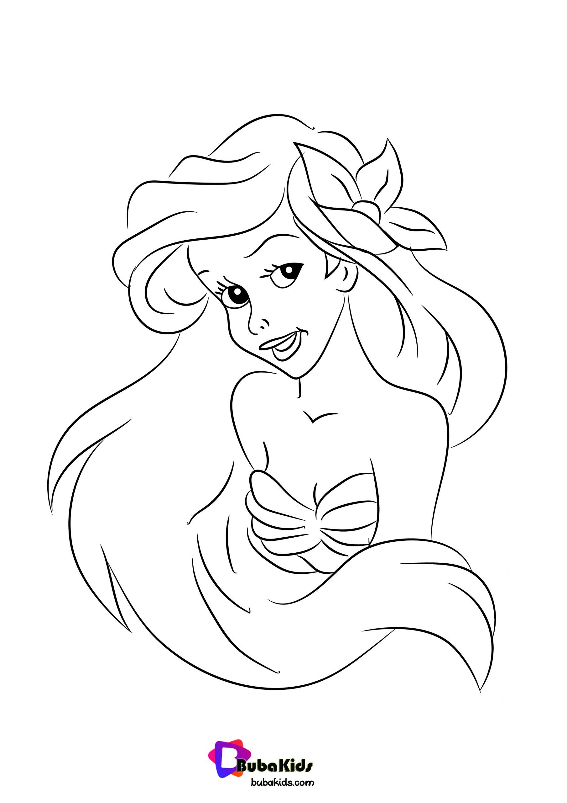 33 Beautiful Mermaid Coloring Pages Ariel Printable 32