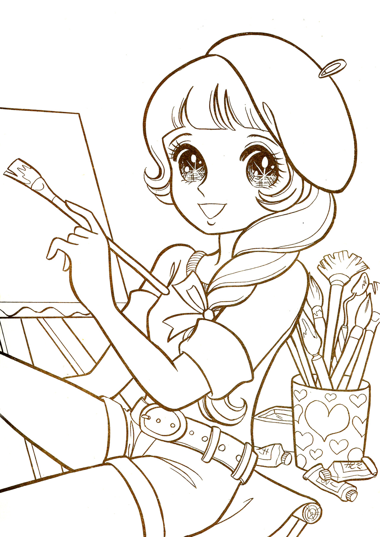 33 Cute Manga Coloring Pages Printable 1