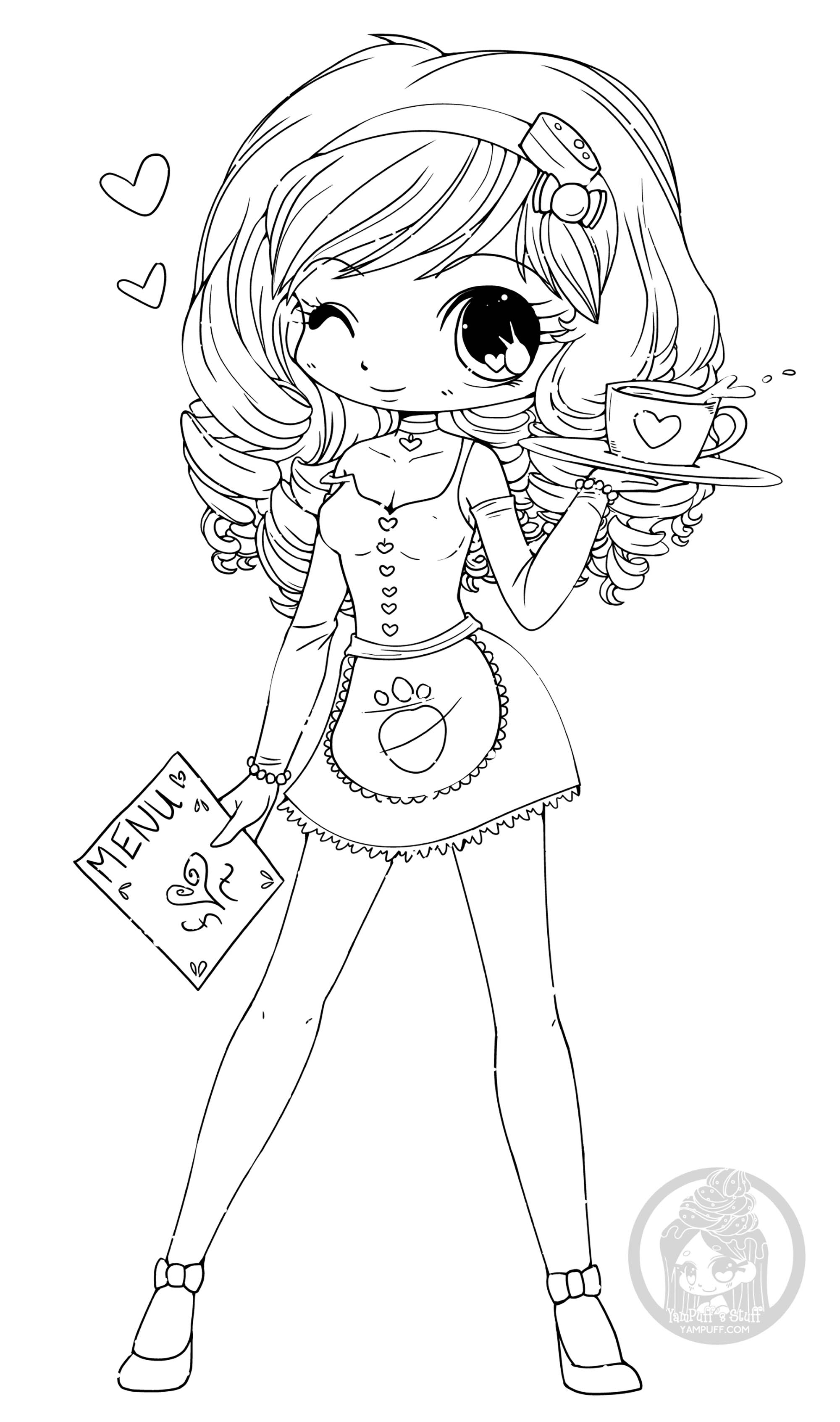 33 Cute Manga Coloring Pages Printable 10