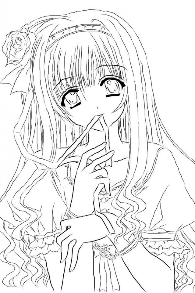 33 Cute Manga Coloring Pages Printable 14