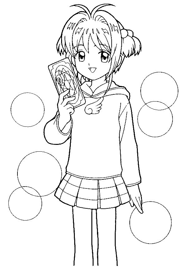 33 Cute Manga Coloring Pages Printable 16