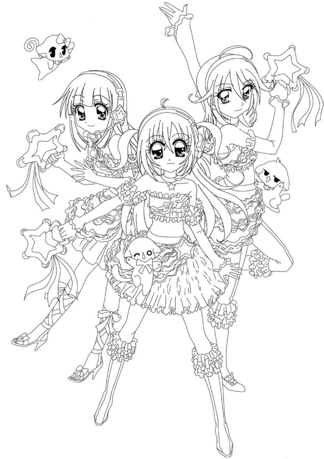 33 Cute Manga Coloring Pages Printable 21