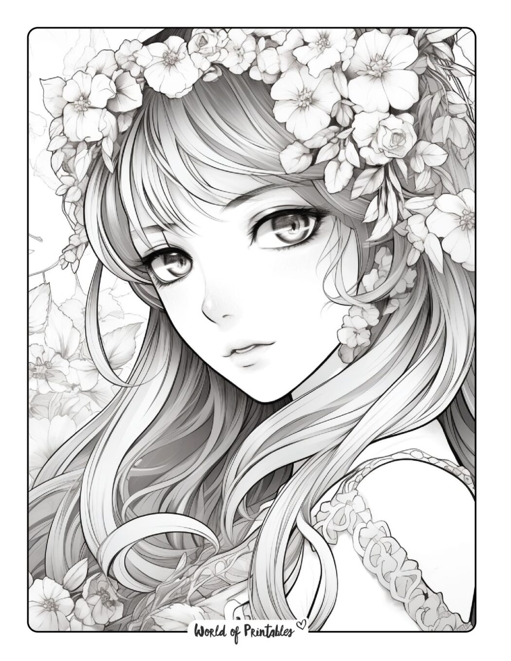 33 Cute Manga Coloring Pages Printable 26