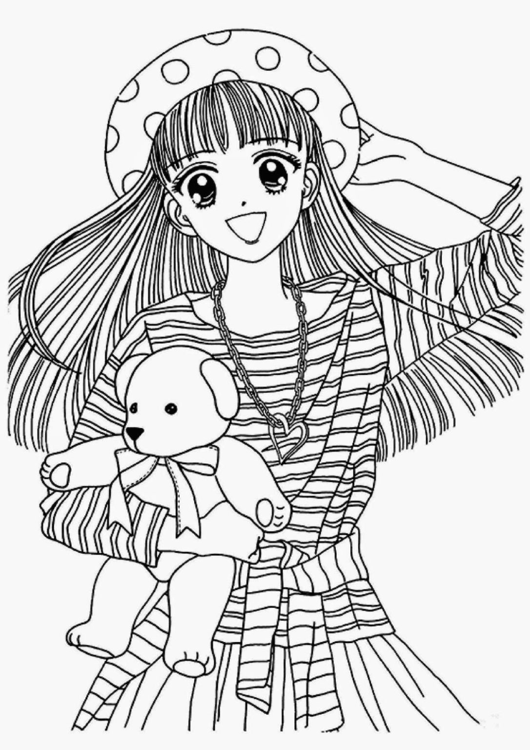 33 Cute Manga Coloring Pages Printable 27