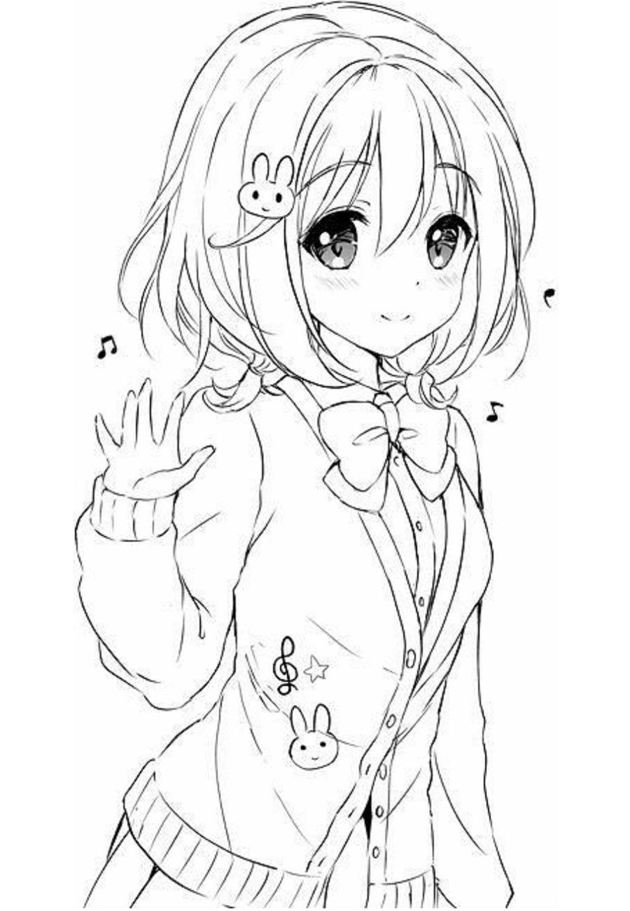 33 Cute Manga Coloring Pages Printable 28