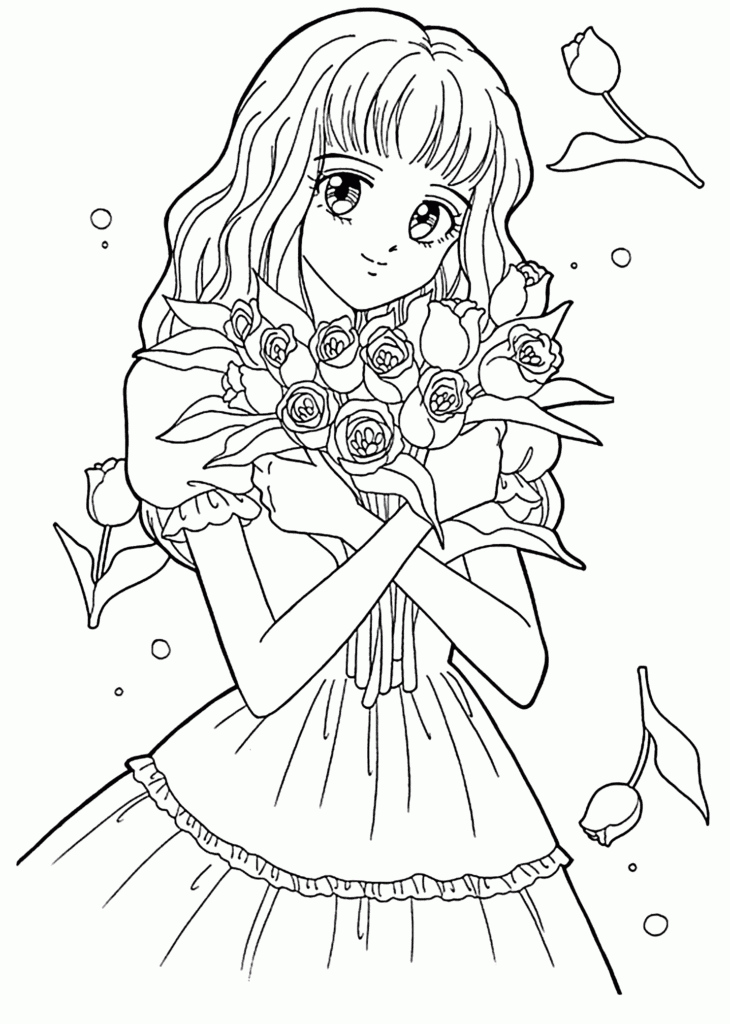 33 Cute Manga Coloring Pages Printable 32