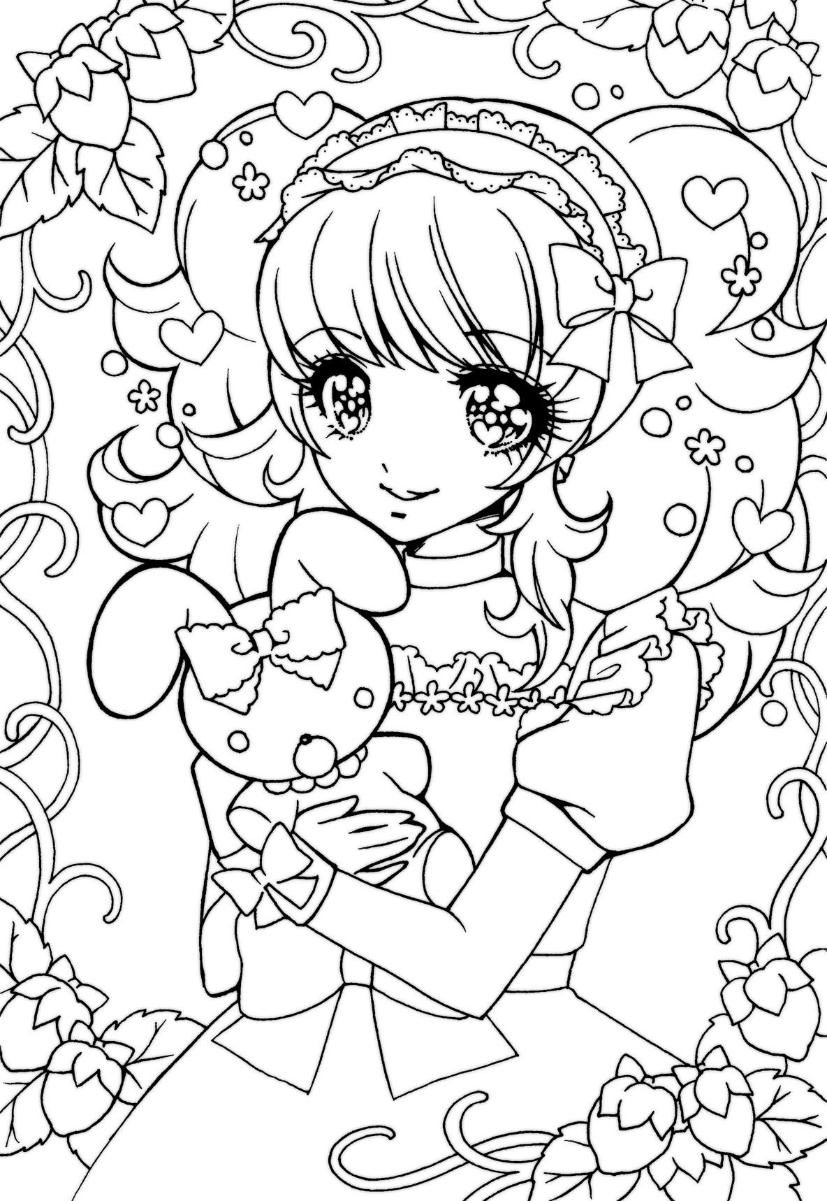 33 Cute Manga Coloring Pages Printable 35