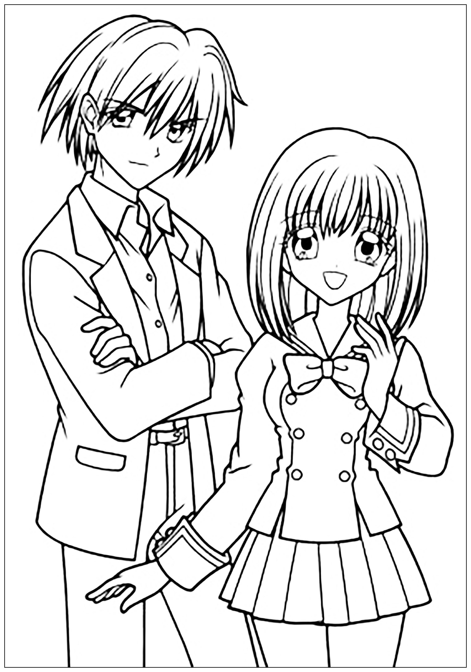 33 Cute Manga Coloring Pages Printable 7