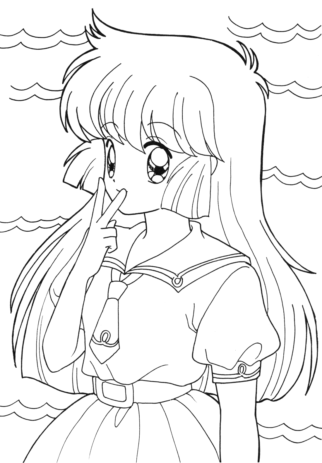 33 Cute Manga Coloring Pages Printable 8